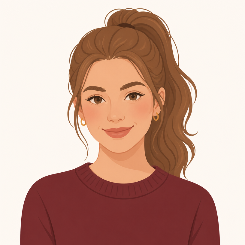 Illustrated portrait of Ioanna, Head of Support at Salon Director